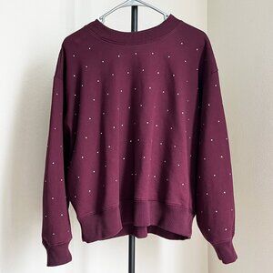 A New Day Bejeweled Burgundy Sweater